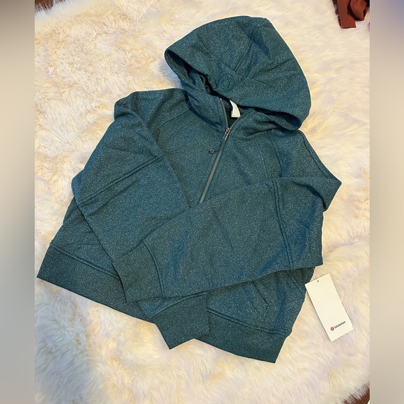 NWT Scuba Oversized Half-Zip Hoodie *Spark /Storm Teal/Silver/Christmas st… - Picture 7 of 8